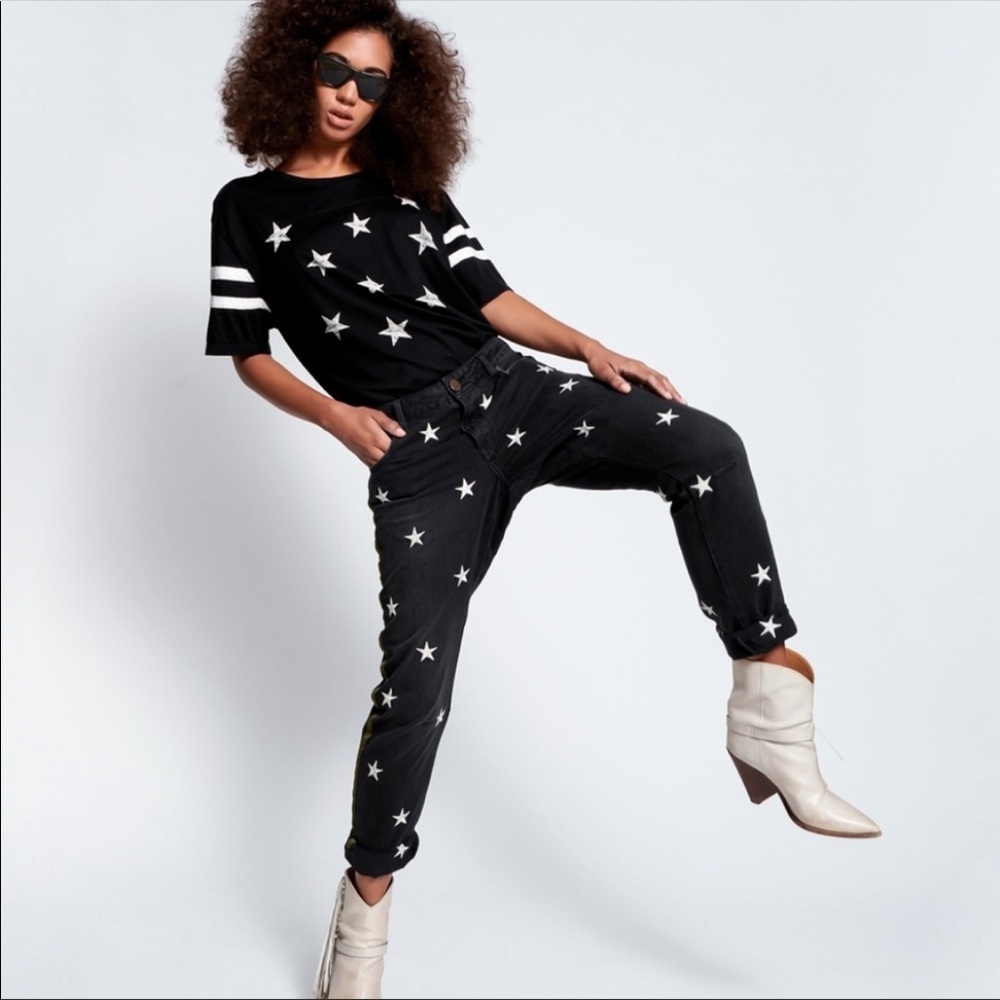 One Teaspoon Black Star Saints Boyfriend Jeans 26